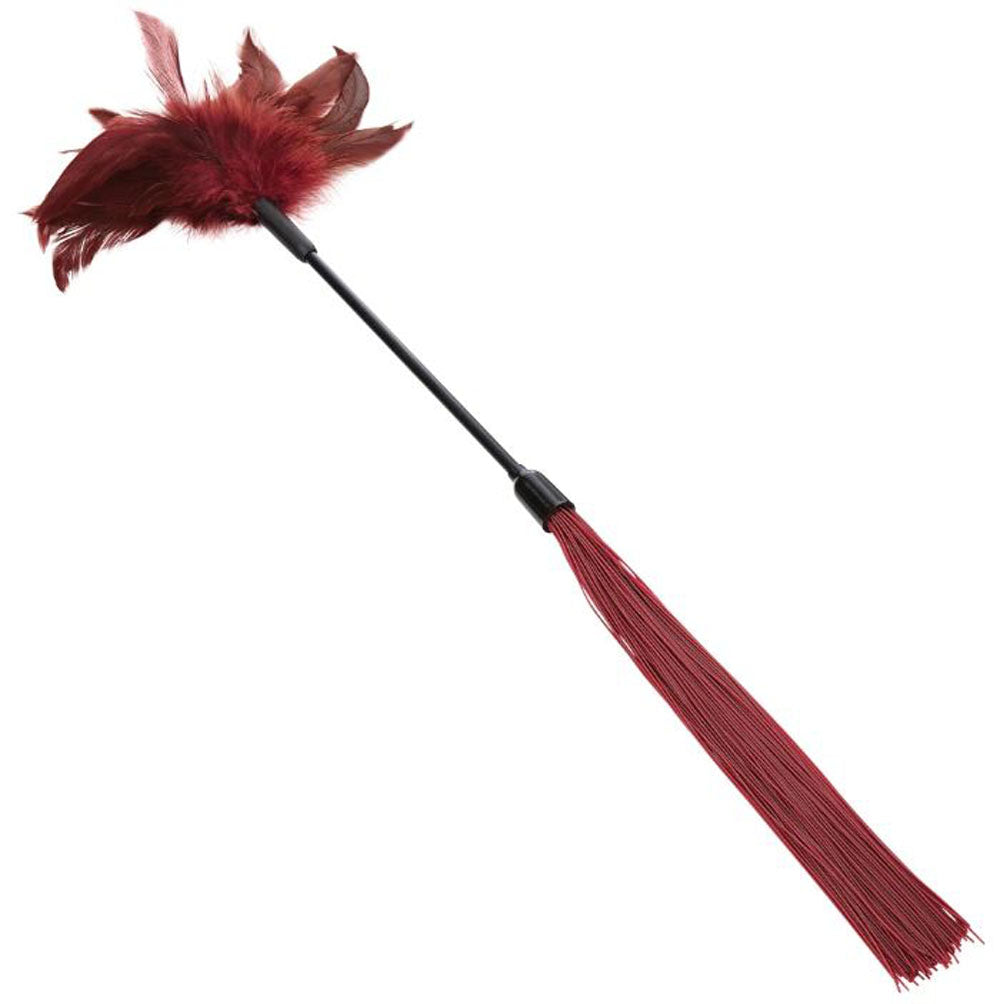 Sex and Mischief Enchanted Feather Tickler - Burgundy